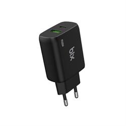 Bix 25W USB Type-C PD Çift Portlu Hızlı Şarj Cihazı Siyah