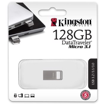 Kingston 128GB DTMC3/128 DTMicro USB 3.1/3.0 USB Bellek