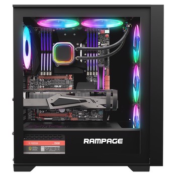 Rampage VOYAGER 750W 80+ BRONZE RGB ATX Mid Tower Gaming Kasa