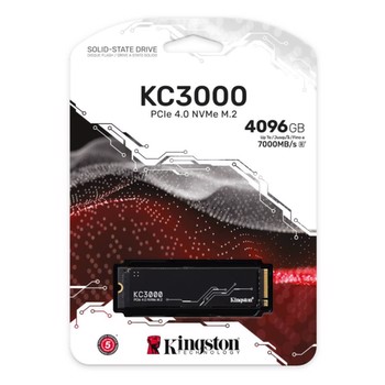 Kingston 4TB SKC3000S Gen4x4 NVMe M.2 2280 SSD (7000MB Okuma / 7000MB Yazma)