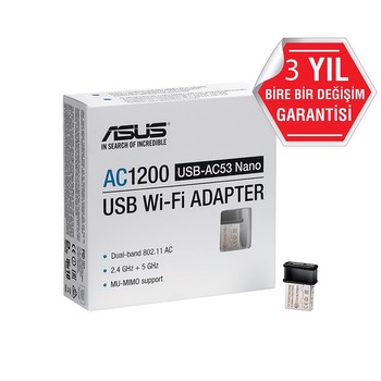 ASUS USB-AC53 Nano DualBand Kablosuz Nano USB Adaptör