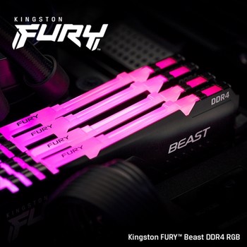 Kingston 8GB FURY Beast RGB 3600Mhz CL17 DDR4 Single Kit Ram