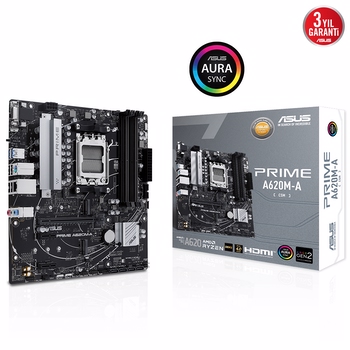 ASUS PRIME A620M-A-CSM 6400MHz(OC) DDR5 Soket AM5 M.2 HDMI DP VGA mATX Anakart