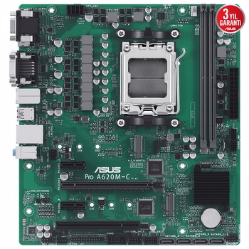 ASUS PRO A620M-C/CSM  DDR5 Soket AM5 M.2 VGA DVI HDMI mATX Anakart