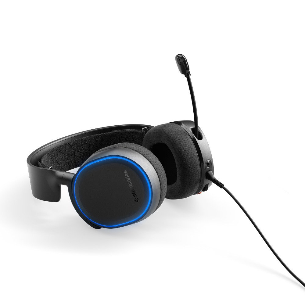 SteelSeries Arctis 5 RGB 7.1 Surround 2019 Edition Kablolu Siyah Oyuncu Kulaklığı