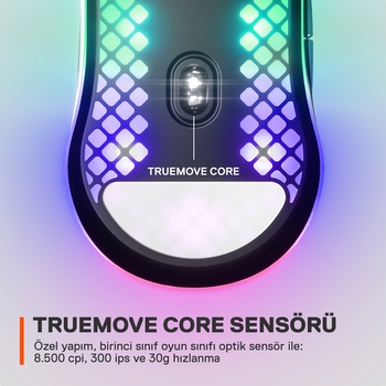 SteelSeries Aerox 3 2022 Onyx RGB Kablolu Gaming Mouse