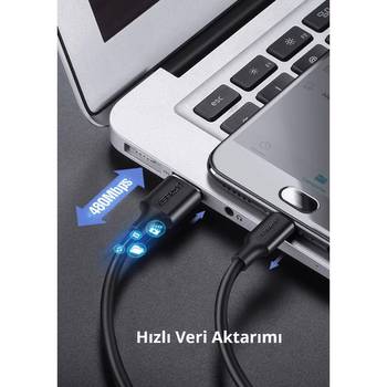 Ugreen USB to Micro USB 1M Siyah Hızlı Şarj Kablosu