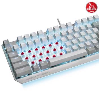 ASUS ROG STRIX SCOPE TKL ROG NX Red Beyaz RGB Mekanik Gaming Klavye