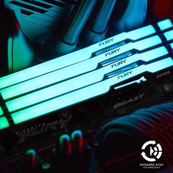 Kingston 16GB FURY Beast RGB 5600Mhz CL40 DDR5 Single Kit Ram