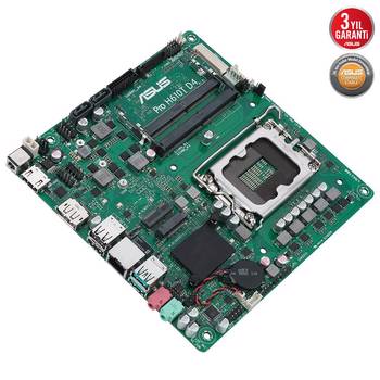 ASUS PRO H610T D4-CSM 3200MHz(OC) DDR4 Soket 1700 M.2 HDMI DP ım-ITX Anakart