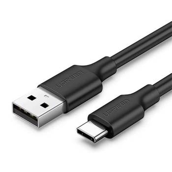 Ugreen USB to USB-C Siyah 25cm Hızlı Şarj Kablosu
