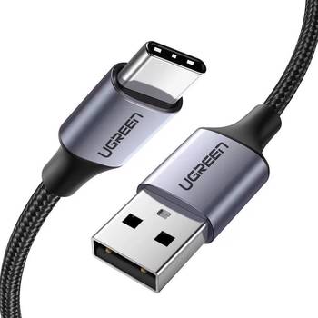 Ugreen USB to USB-C Siyah 1m Örgülü Hızlı Şarj Kablosu