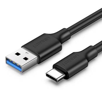 Ugreen USB 3.0 to USB-C Siyah 50cm Data ve Şarj Kablosu
