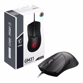MSI CLUTCH GM31 LIGHTWEIGHT 12000 DPI RGB Kablolu Siyah Gaming Mouse