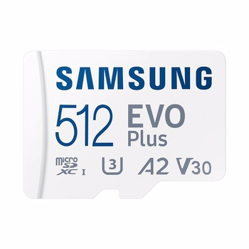 Samsung 512GB EVO Plus microSD Adaptörlü Hafıza Kartı