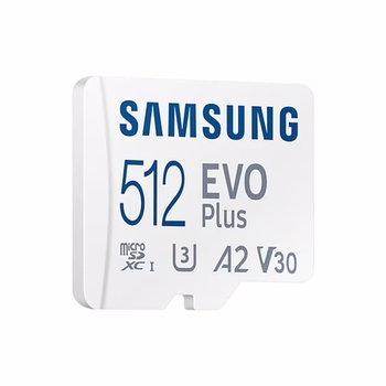 Samsung 512GB EVO Plus microSD Adaptörlü Hafıza Kartı