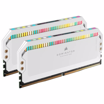 CORSAIR 32GB (2x16GB) Dominator Platinum RGB Beyaz 6200MHz CL36 DDR5 Dual Kit Ram