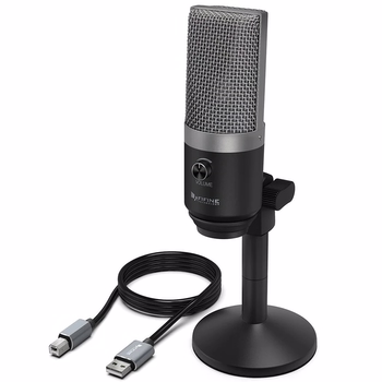 Fifine K670 USB Gri Yayıncı - Podcast Mikrofonu
