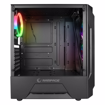 Rampage FUSION 650W 80+ BRONZE Temperli Camlı Rainbow Mesh Gaming Kasa
