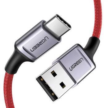 Ugreen USB A to USB C 1M Kırmızı Hızlı Şarj Kablosu