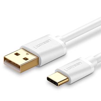 Ugreen USB A to USB C 50CM Beyaz Şarj ve Data Kablosu