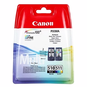 Canon PG-510 Siyah + CK-511 2970B010 Renkli 2li Paket Mürekkep Kartuş